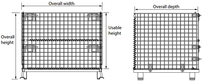 CAD of Collapsible Wire Mesh Container