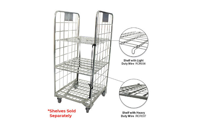 2 Side Collapsible Warehouse Logistics Trolley