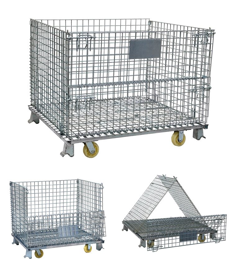 wire mesh containers with wheels