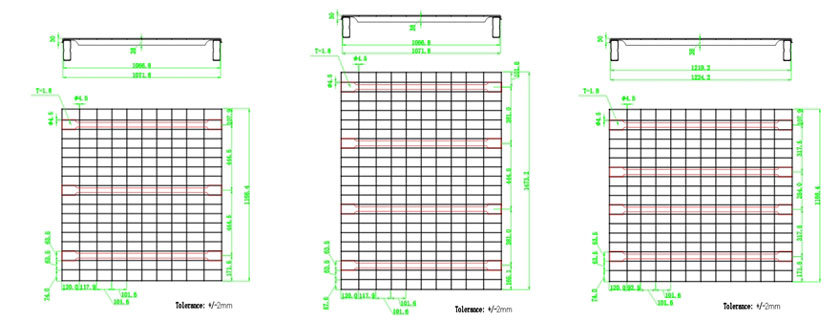 Wire mesh decking CAD