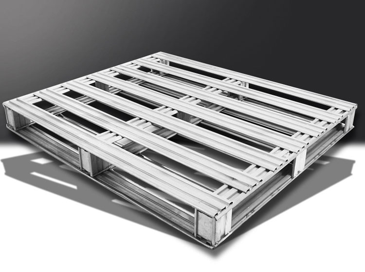 Semi paving aluminum alloy pallet for storage pallet racks