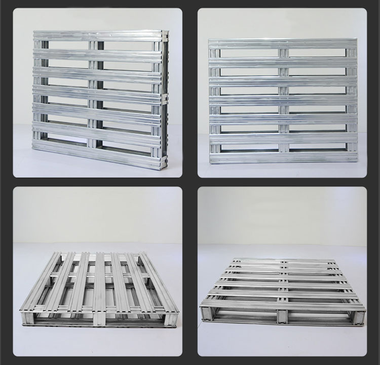 Semi paving aluminum alloy pallet for storage pallet racks