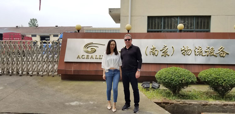 The Client from Canada paid a visit on Aceally Nanjing Racking Factory