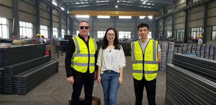 The Client from Canada paid a visit on Aceally Nanjing Racking Factory