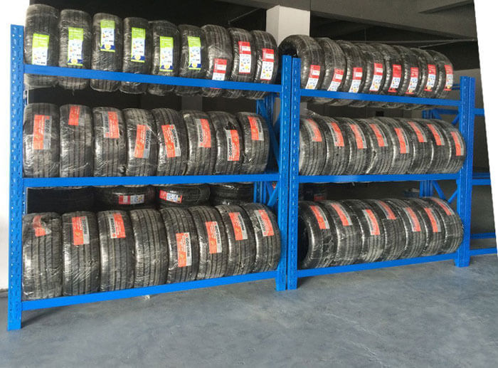 Things need to do when using the tire rack storage to vertically expand the warehouse?