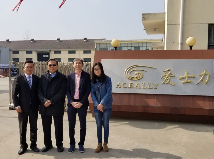 Client from Singapore Visit Aceally Factories in Nanjing & Nantong on March 19, 2019