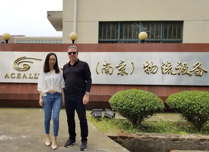 The Client from Canada paid a visit on Aceally Nanjing Racking Factory