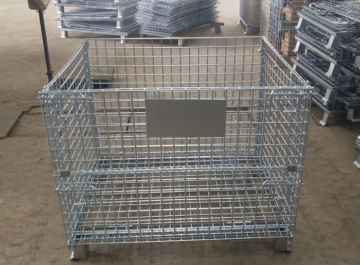 What are the details of using the wire container storage cage?