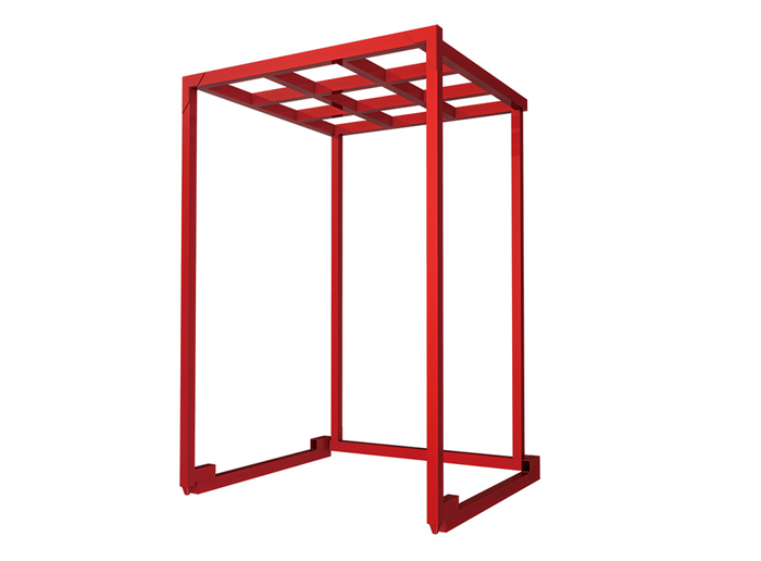 Customization process of inverted stack rack