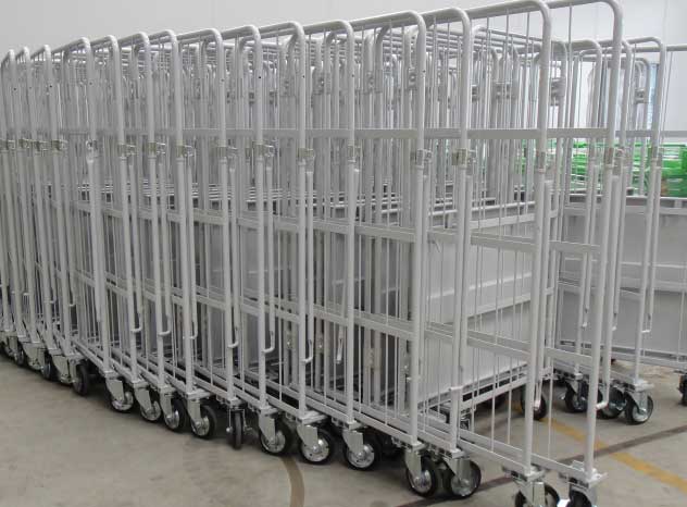 Roll container perfect for retail or warehouse use