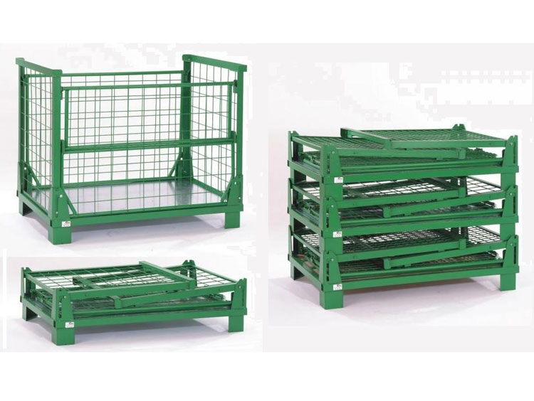 How does the design of a stillage cage ensure its strength and stability?
