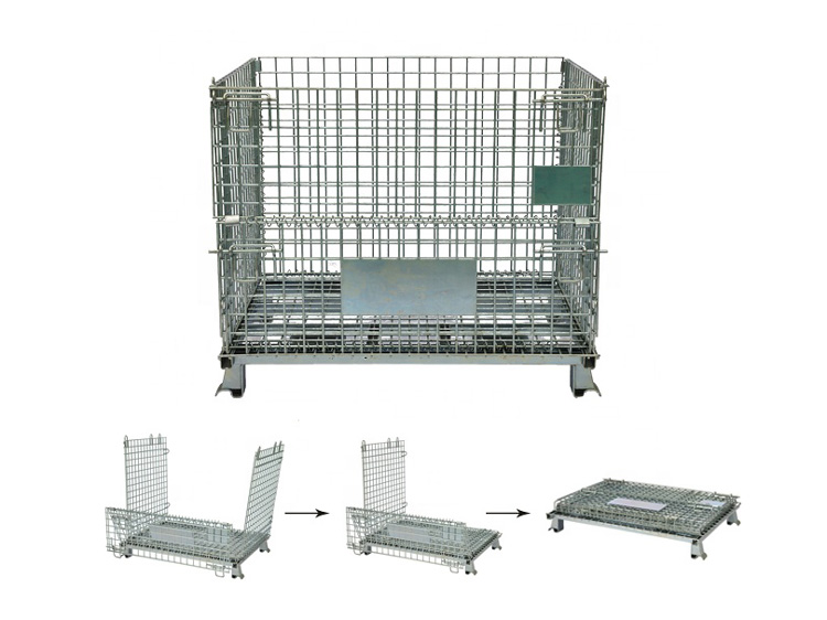 Steel wire mesh container