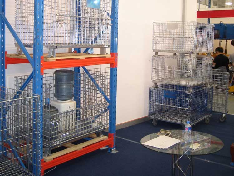 Wire mesh containers improve logistics efficiency and warehouse visibility