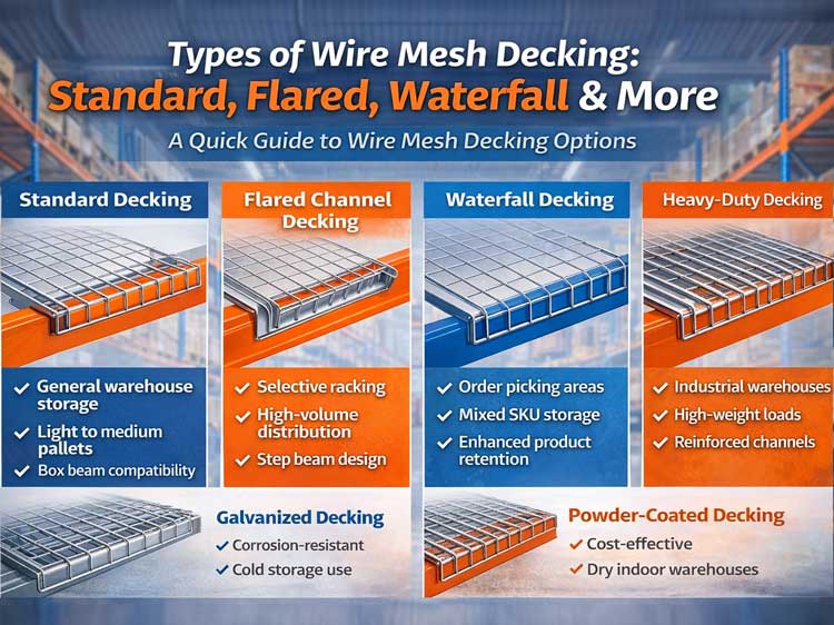 Types of Wire Mesh Decking: Standard, Flared, Waterfall & More