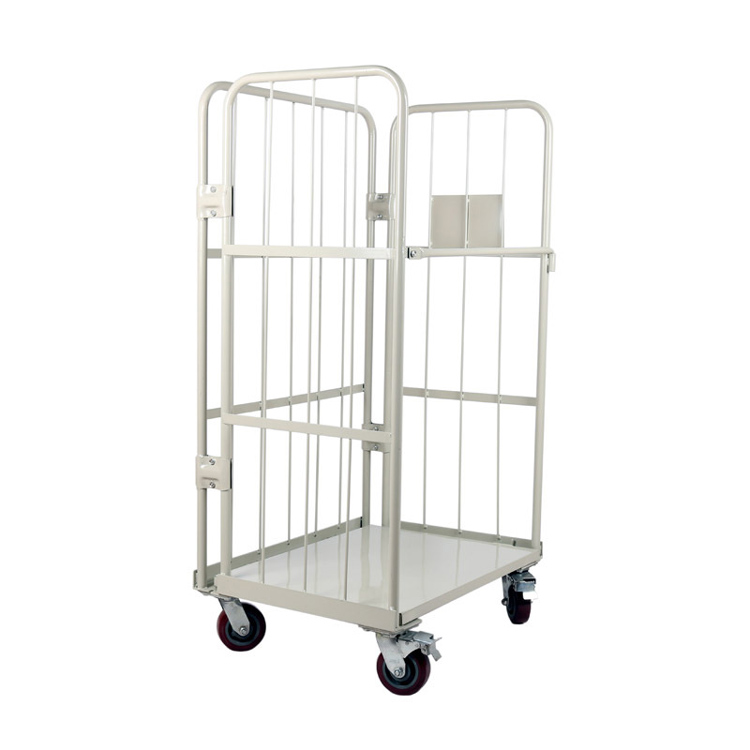 1520mm high Three Sided Demountable Warehouse Roll Cage Container Trolley 