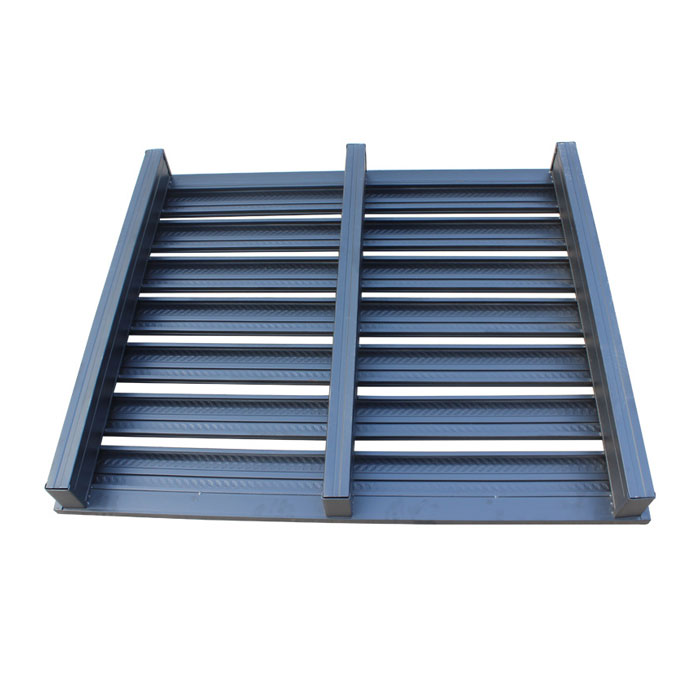 Frosted Metal Iron Steel Pallet for Warehouse Shelf Logistics Forklift