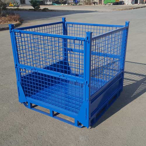 Folding Warehouse Pallet Stillages Mesh Cage