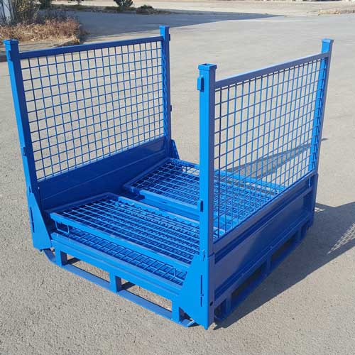 Stackable Folding Mesh Pallet Cage Stillage Steel Cage Lifting Cage London E2 