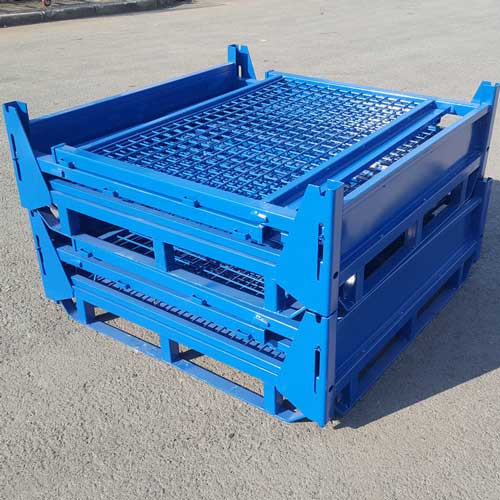 Folding Warehouse Pallet Stillages Mesh Cage