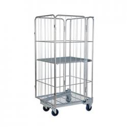 4 sided roll cage heavy load warehouse trolley
