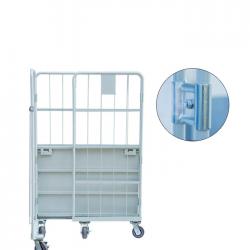 Foldable Rolling Storage Metal Cage Trolley With Wheels